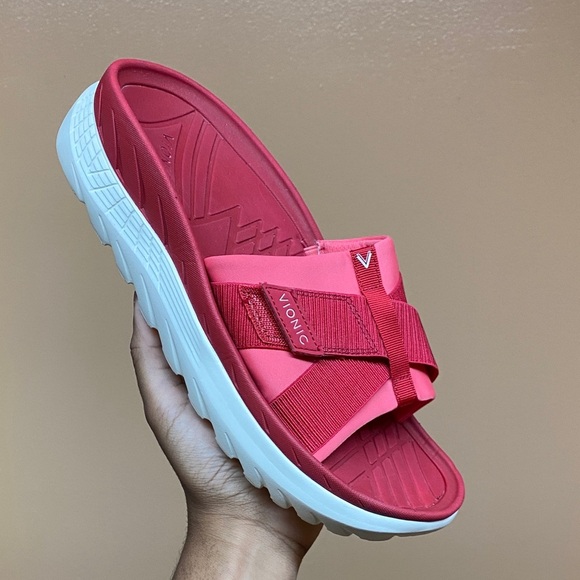 Vionic Rebound Women's Red And White Sandals Size 10 - Picture 6 of 12